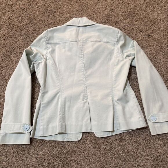 Vintage Talbots Blazer Womens Size 4 Cotton Blue Stretch Jacket 3 Button‎ Career - Picture 9 of 9